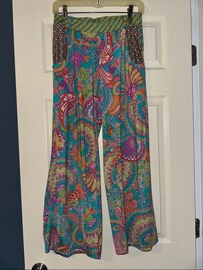 Trina Turk wide leg patterned pants